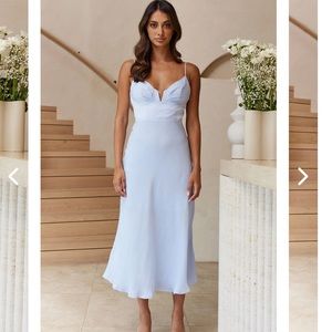 MIDI DRESS STEEL BLUE